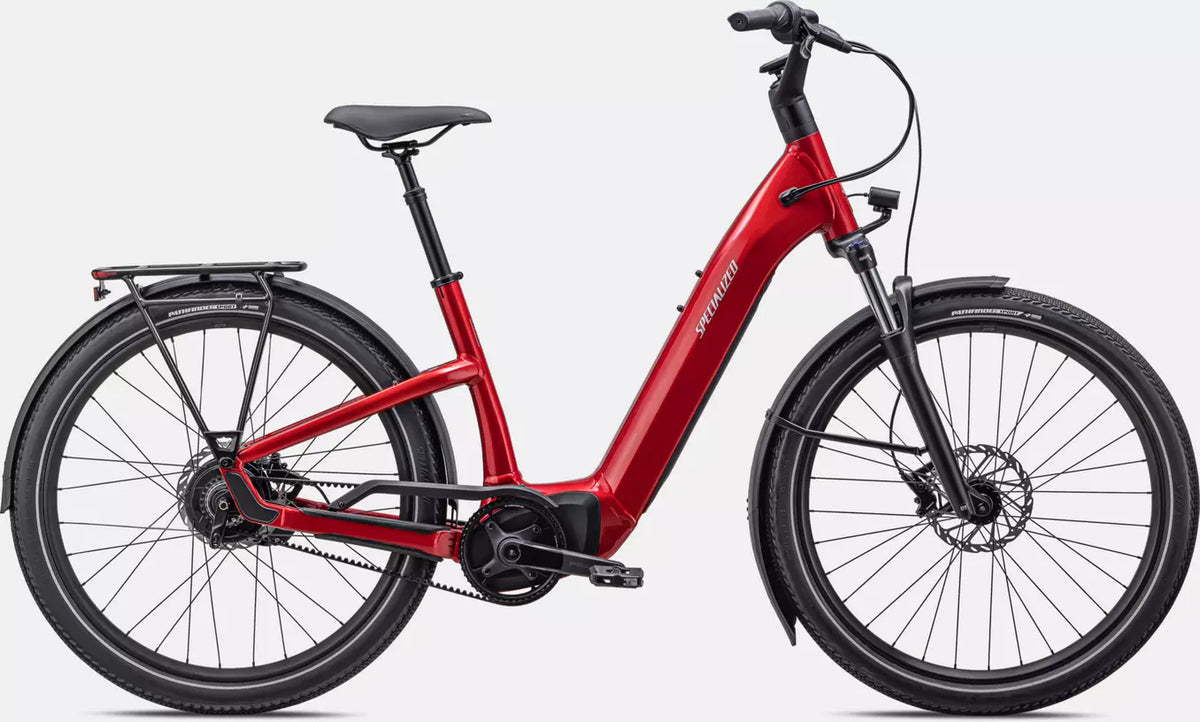 trekking e bike damen specialized Specialized Turbo Como 4.0 IGH in Red Tint / Silver Reflective Size M